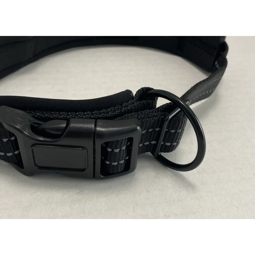 Apple Airtag Holder Reflective Dog Collar Comfortable for Dogs Large‎ -Black NWT